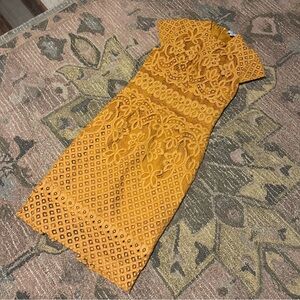 Baltic Born Elegant Mustard Lace Dress